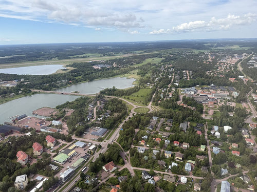 Mariehamn from the air, Åland Islands