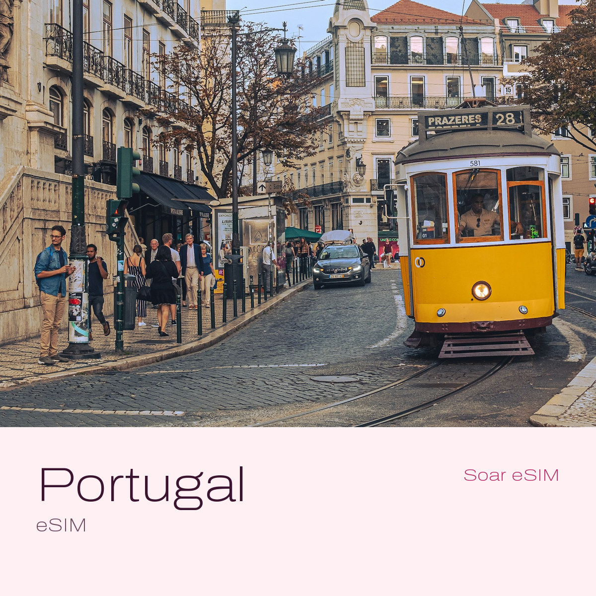 Portugal travel eSIM with a destination photo