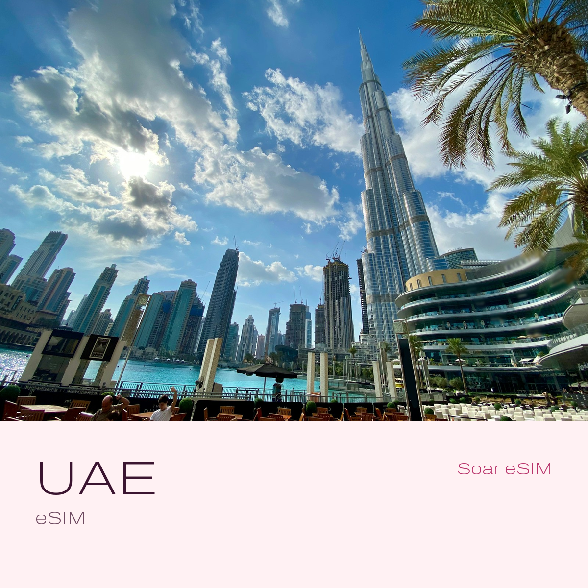 UAE travel eSIM with a destination photo