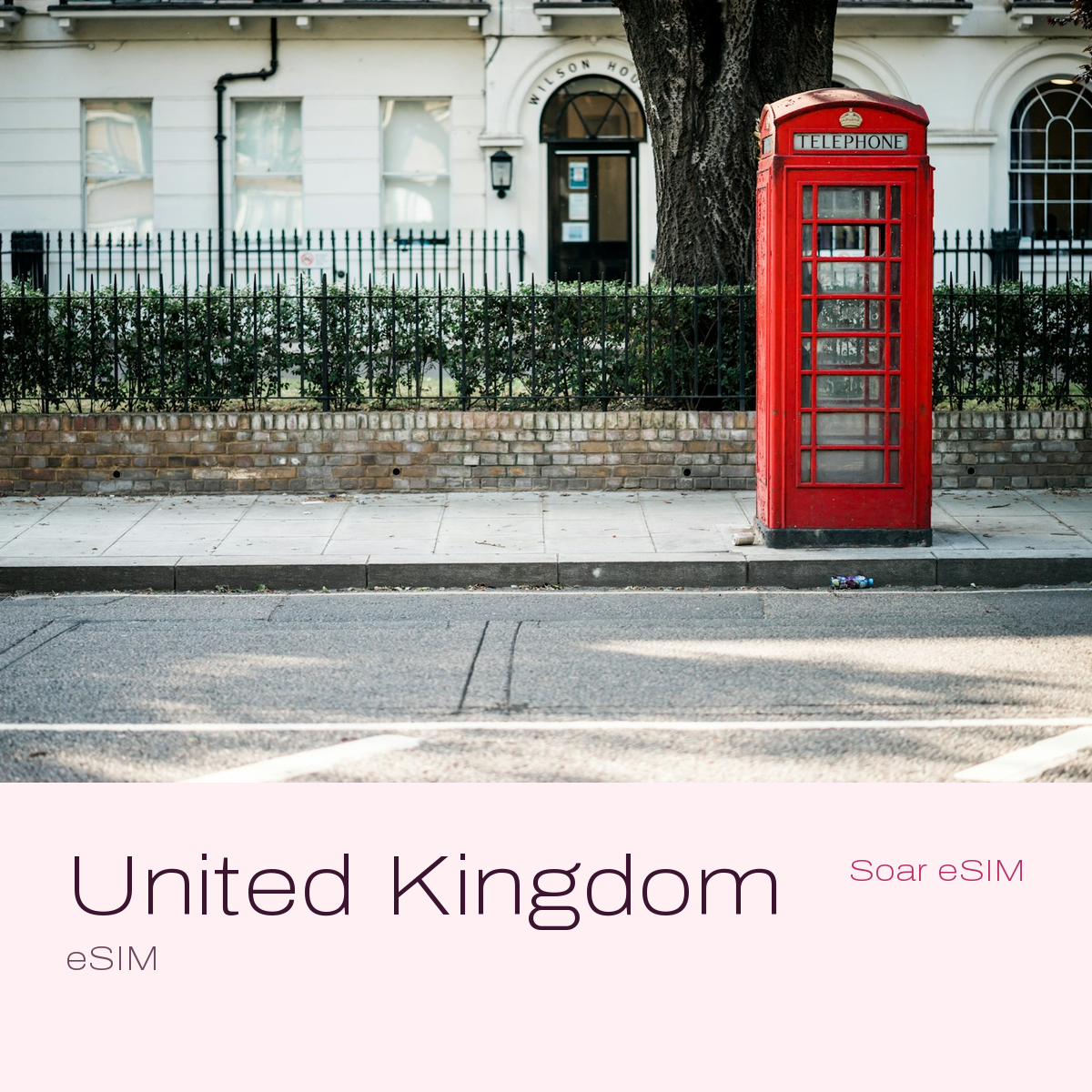 United Kingdom travel eSIM with a destination photo